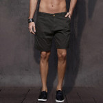 Men Charcoal Grey Solid Regular Fit Regular Shorts