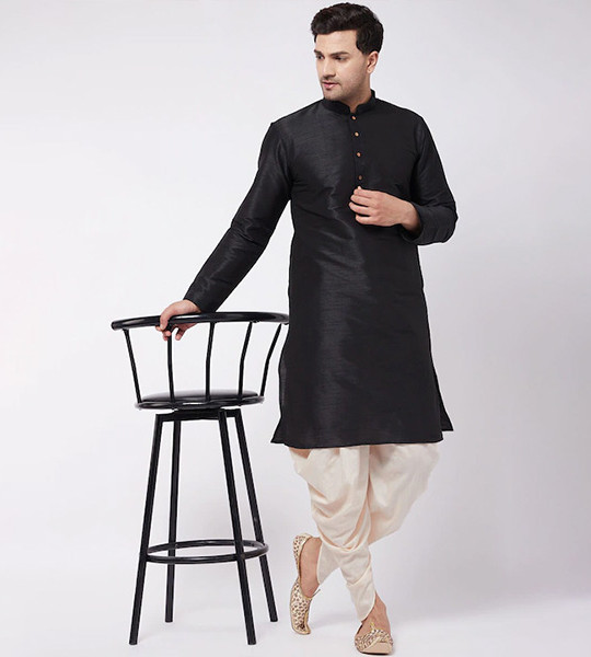 Men Cream Coloured Solid Cowl Dhoti Pants