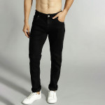 Men Black Slim Fit Mid-Rise Clean Look Stretchable Jeans