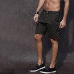 Men Blue Solid Regular Fit Shorts