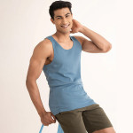 Men NEO-Cotton Ribbed Round Neck Innerwear Vest