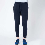 Men Navy Blue Solid Joggers