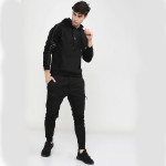 Men Black Hooded Sweatshirt