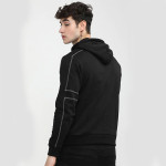 Men Black Hooded Sweatshirt