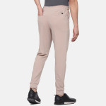 Men Beige Cotton Solid Slim Fit Joggers