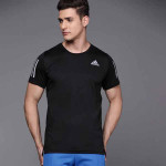 Men Black Designed 2 Run Solid Aeroready Running Sustainable T-shirt